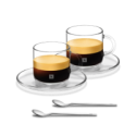 PUODELIAI SU ŠAUKŠTELIAIS IR LĖKŠTUTĖMIS ESPRESSO PUODELIAI SU ŠAUKŠTELIAIS IR LĖKŠTUTĖMIS ESPRESSO