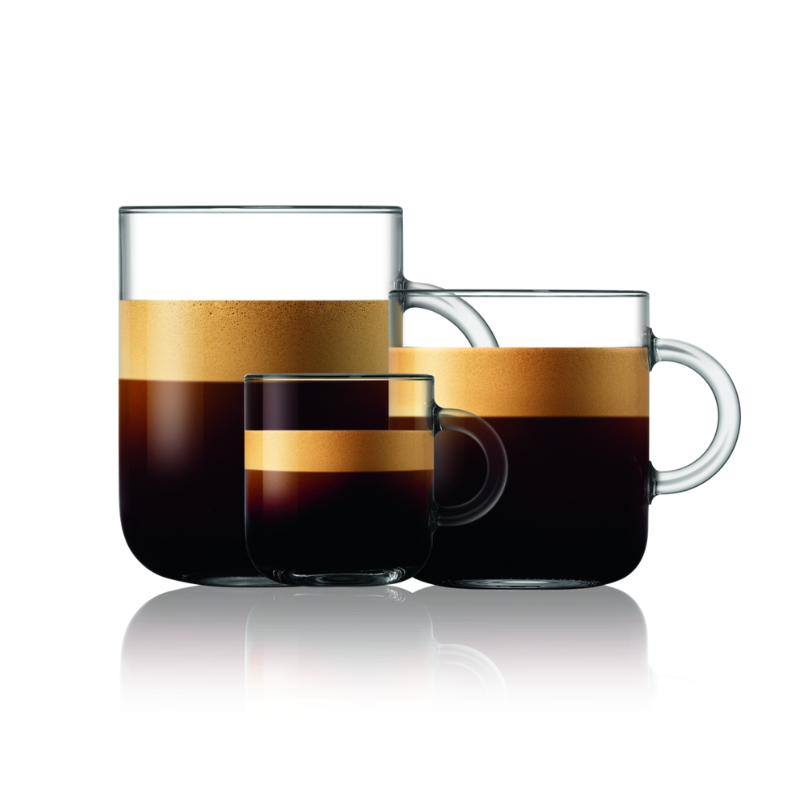 CUPS WITH SPOONS AND SAUCERS DOUBLE ESPRESSO