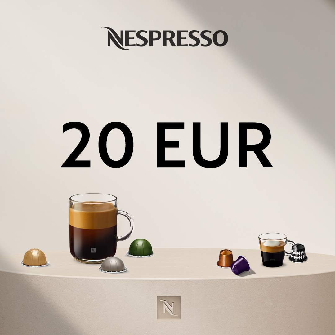 20 EUR KAVAI ĮSIGYTI NESPRESSO.LT