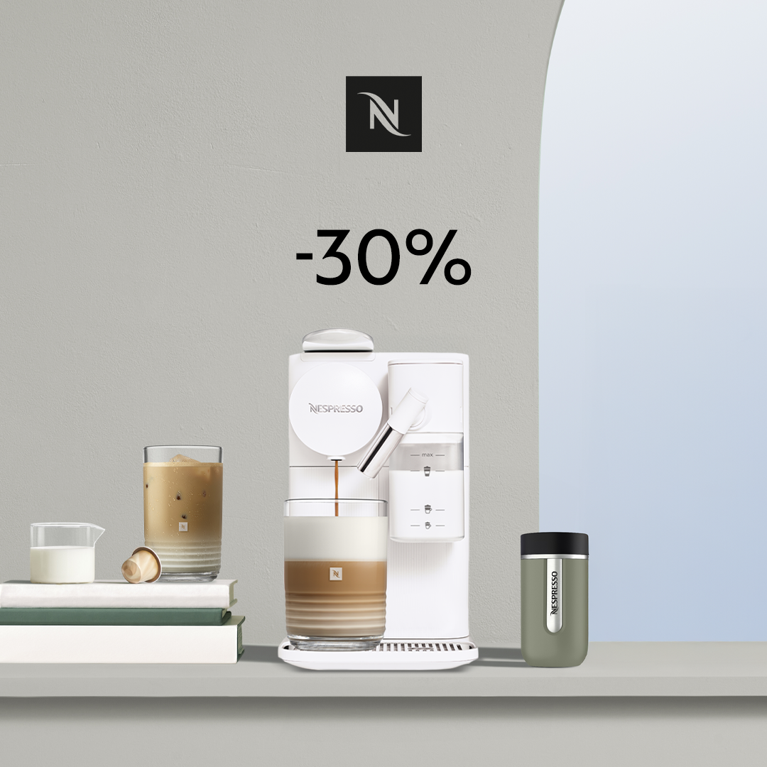 30% DISCOUNT ON THE LATTISSIMA ONE COFFEE MACHINE WHEN YOU BUY 150 ORIGINAL CAPSULES!