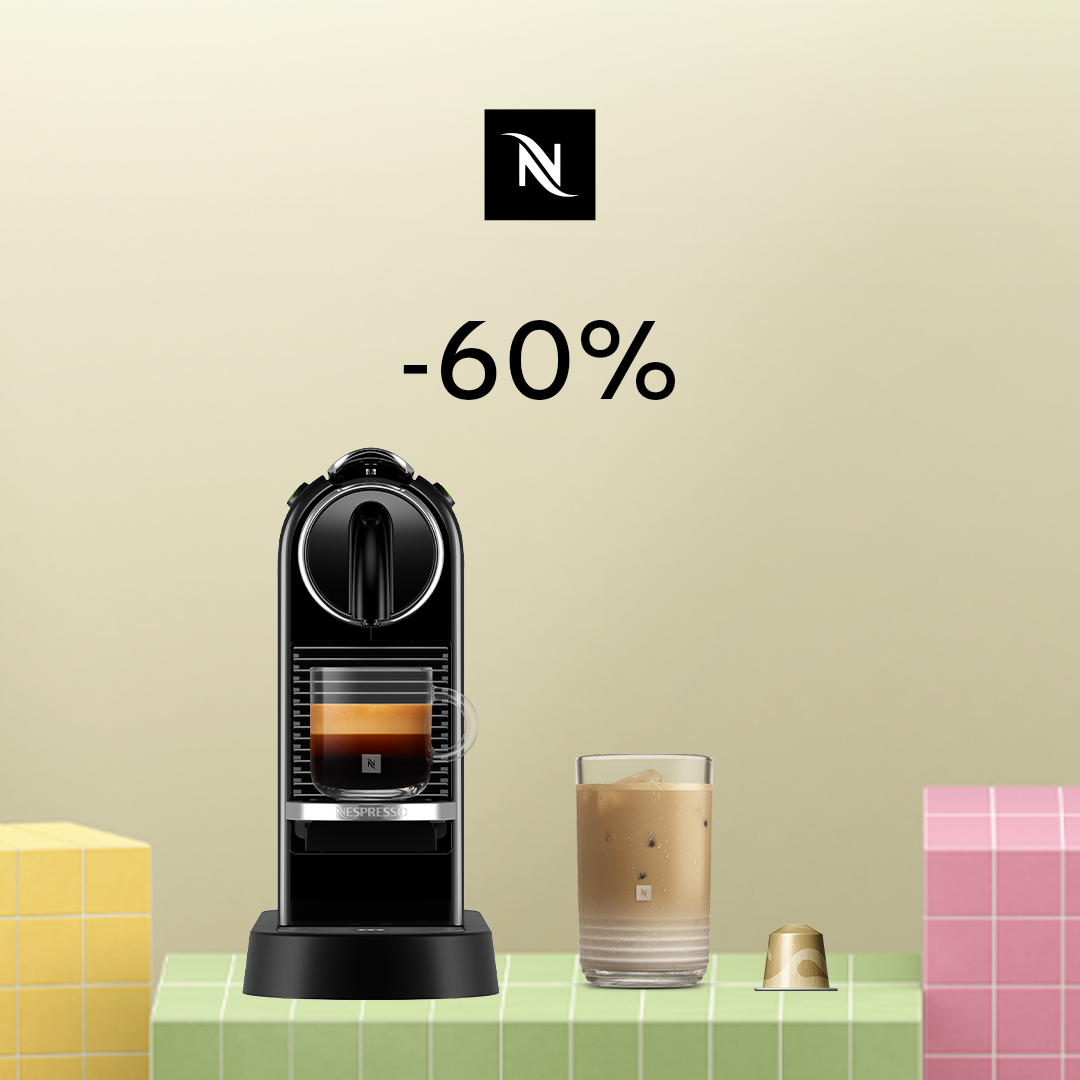 60% DISCOUNT ON THE CITIZ COFFEE MACHINE WHEN YOU BUY 150 ORIGINAL CAPSULES!
