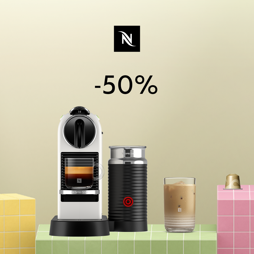 50% DISCOUNT ON THE CITIZ&MILK COFFEE MACHINE WHEN YOU BUY 200 ORIGINAL CAPSULES!