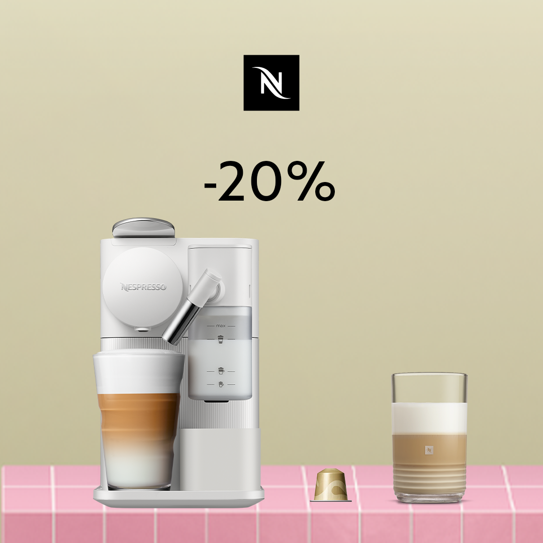 20% NUOLAIDA KAVOS APARATUI LATTISSIMA ONE PERKANT 200 ORIGINAL KAPSULIŲ!