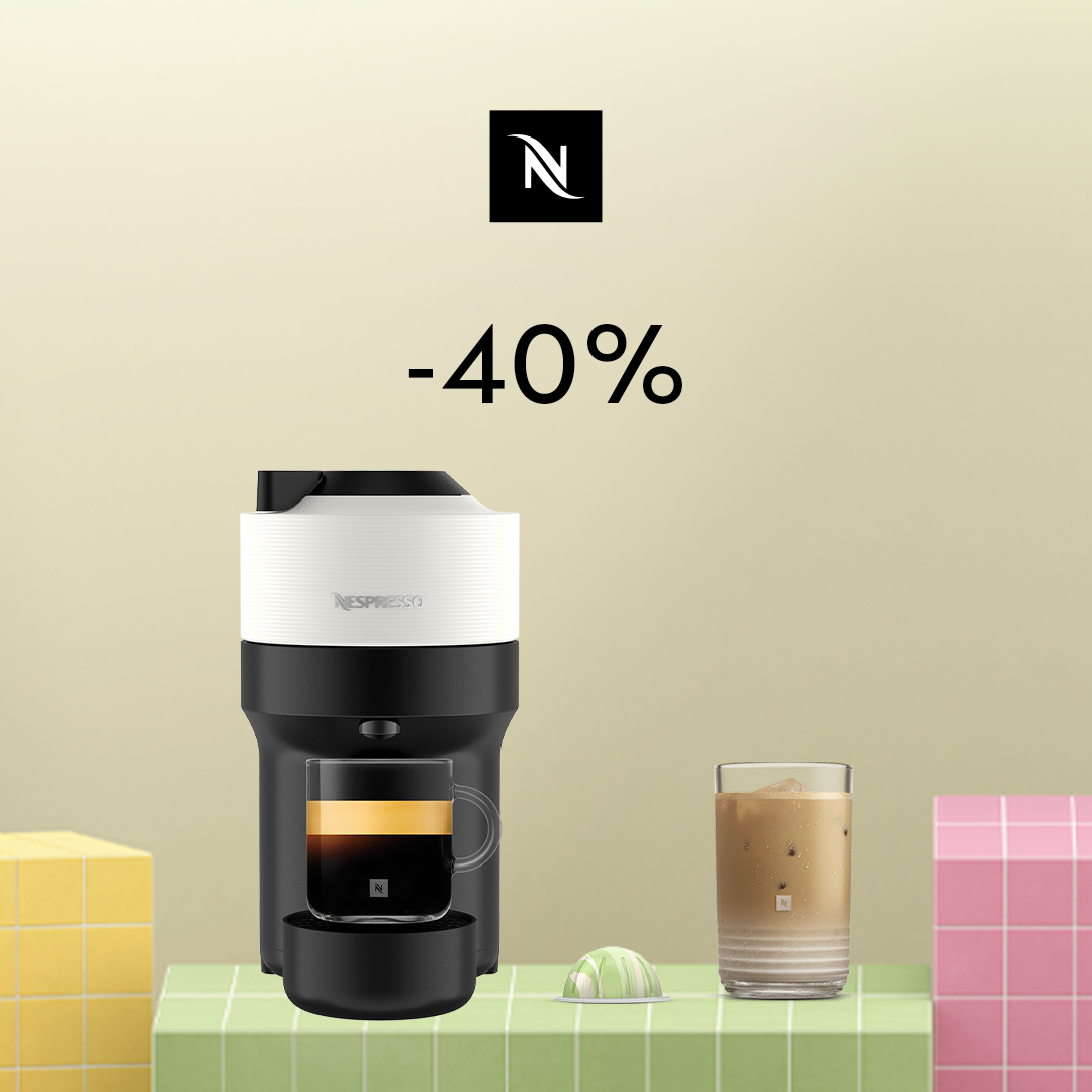 40% NUOLAIDA KAVOS APARATUI VERTUO POP PERKANT 80 VERTUO KAPSULIŲ!