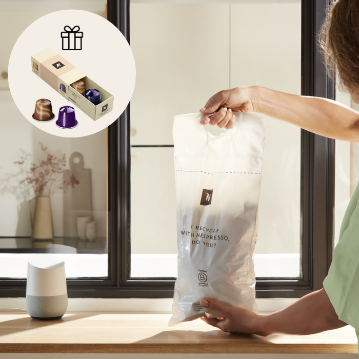 Grąžinkite panaudotas kapsules ir gaukite Nespresso kapsulių dovanų*