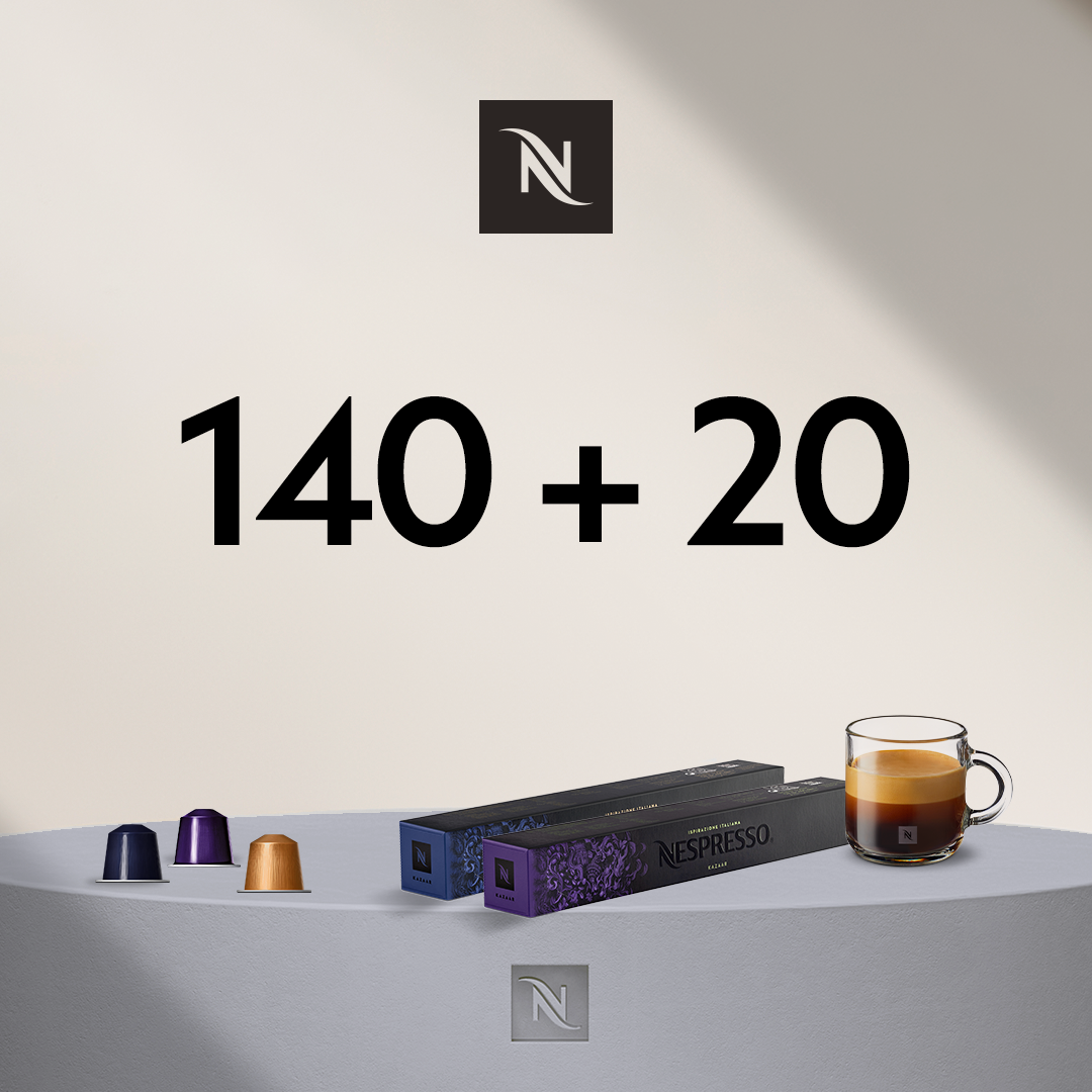 PIRKITE 140 ORIGINAL KAVOS KAPSULIŲ – GAUKITE 2 PAKUOTES ISPIRAZIONE ITALIANA UŽ 0,02 EUR 