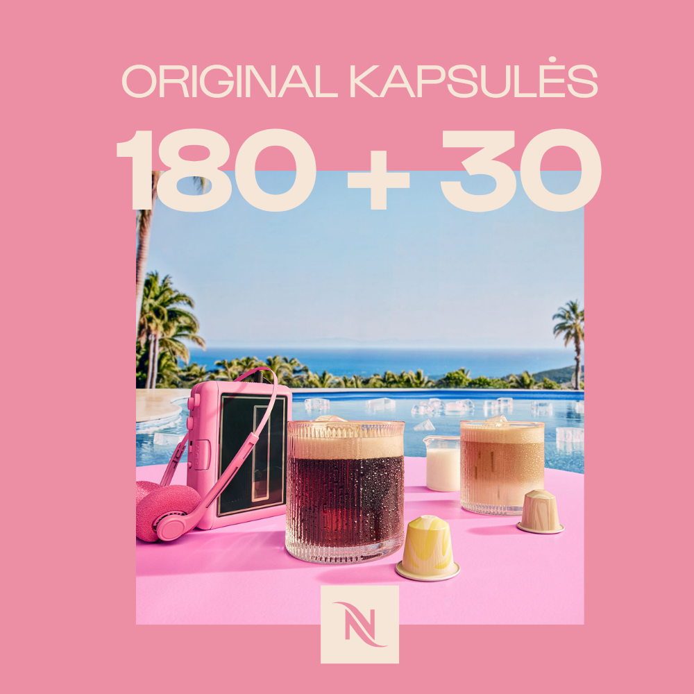 PIRKITE 180 ORIGINAL KAVOS KAPSULIŲ – GAUKITE 3 PAKUOTES ISPIRAZIONE ITALIANA UŽ 0,03 EUR 