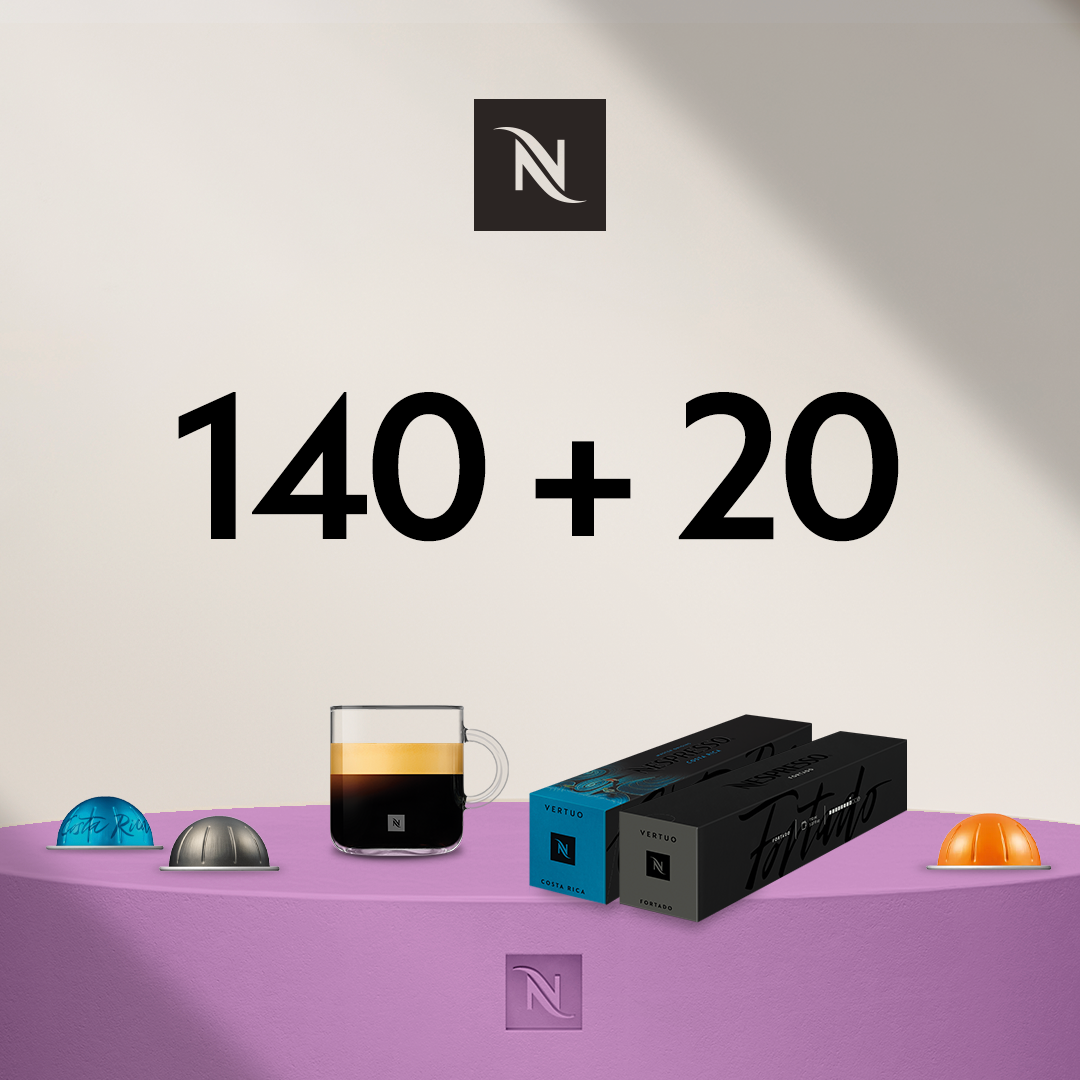 BUY 140 VERTUO CAPS - GET 2 SLEEVES GRAN LUNGOS FOR  0,02 EUR