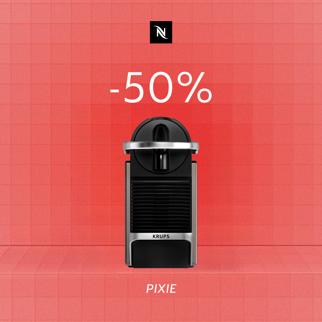 -50% KAVOS APARATUI PIXIE, PERKANT 160 ORIGINAL KAPSULIŲ!