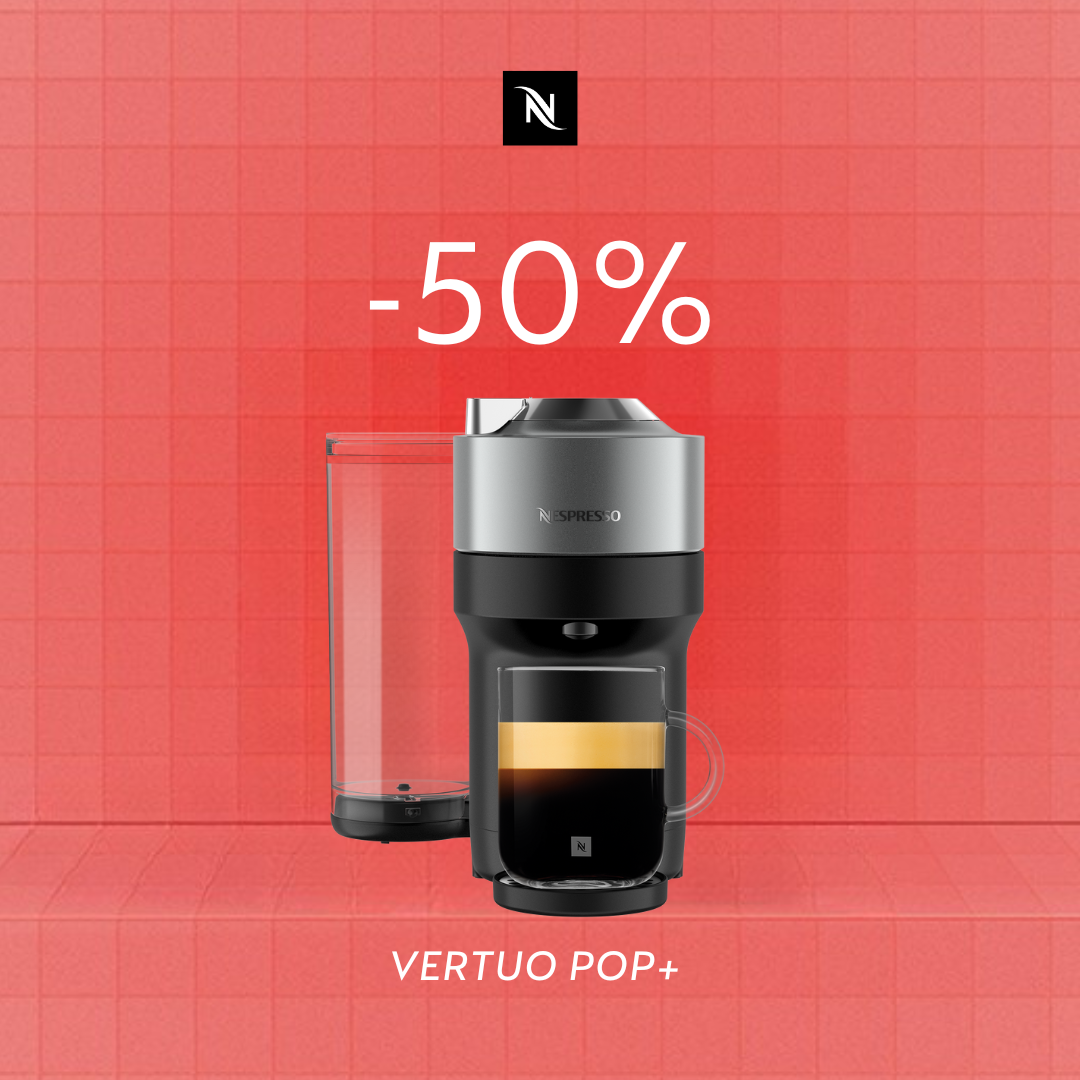 -50% KAVOS APARATUI VERTUO POP+, PERKANT 120 VERTUO KAPSULIŲ!
