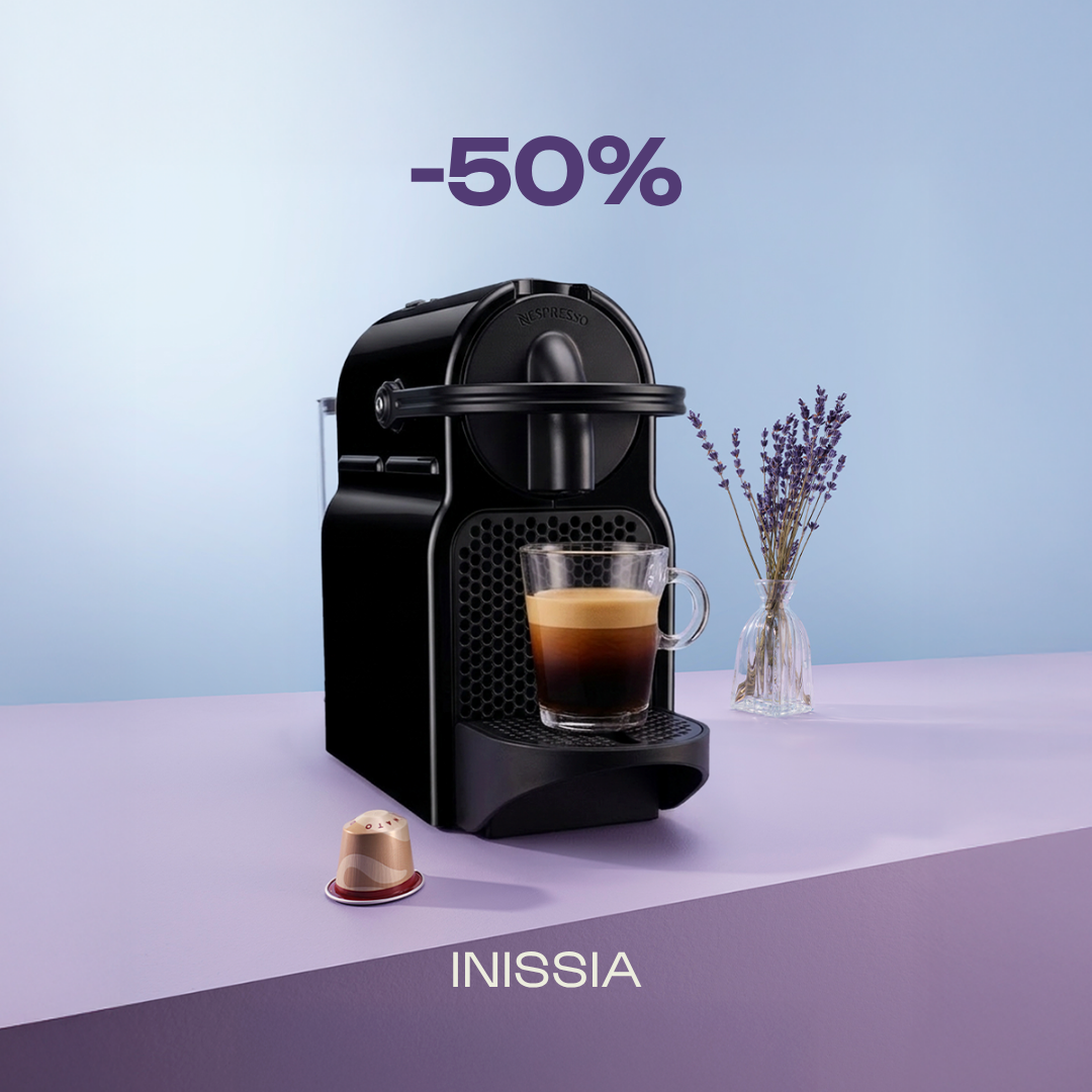 -50% KAVOS APARATUI INISSIA, PERKANT 120 ORIGINAL KAPSULIŲ