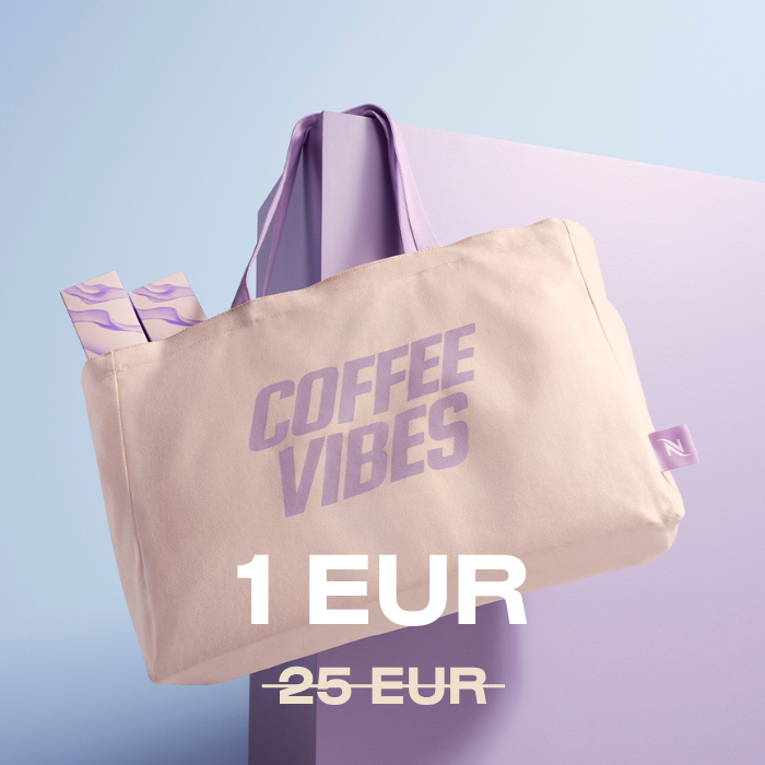 BUY 120 ORIGINAL OR VERTUO CAPSULES - GET TOTE BAG LAVENDER FOR 1 EUR