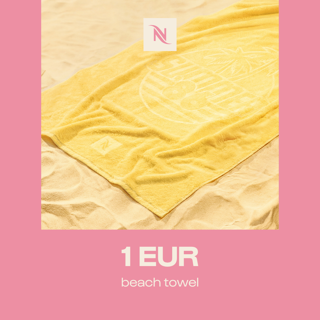 BUY 130 ORIGINAL CAPSULES AND  GET A BEACH  TOWEL FOR 1 EUR