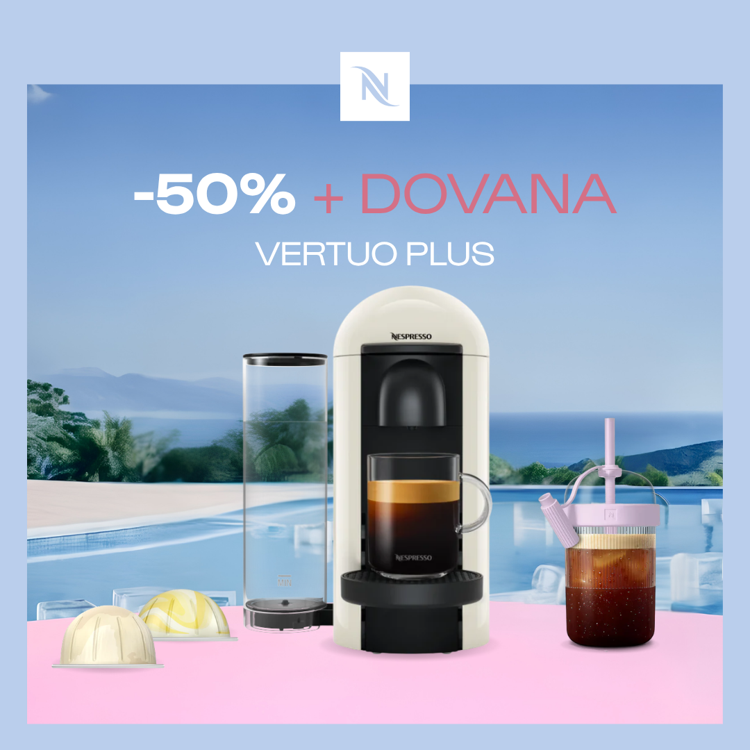 -50% KAVOS APARATUI VERTUO PLUS, PERKANT 100 VERTUO KAPSULIŲ + DEGUSTACINIS RINKINYS DOVANŲ