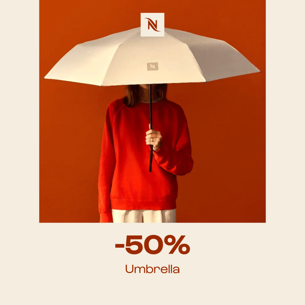BUY 100 ORIGINAL CAPSULES AND GET AN UMBRELLA 50% OFF BUY 100 ORIGINAL CAPSULES AND GET AN UMBRELLA 50% OFF